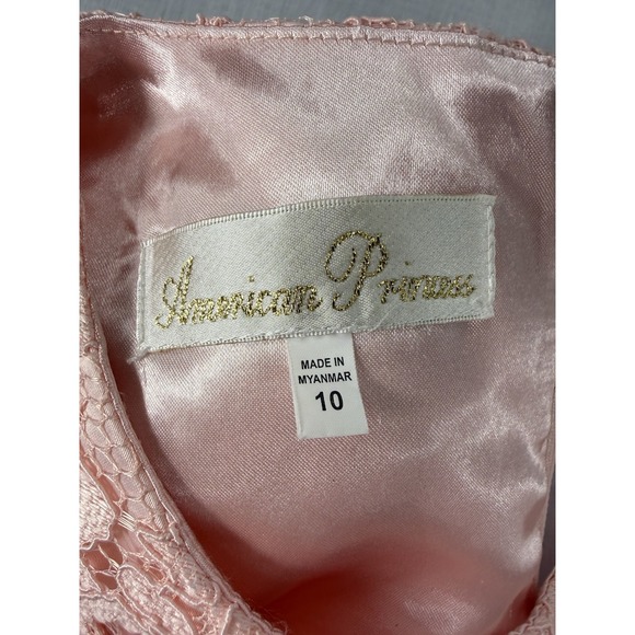 American Princess Pink Formal Lined Party Holiday Easter Dress Size 10 NWOT - Picture 4 of 16